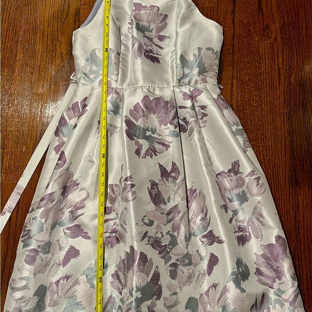 Floral Kids Dress in Purple and White